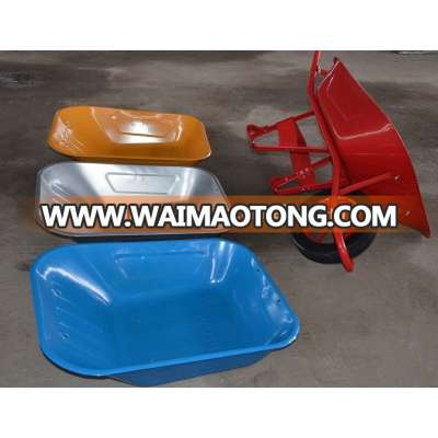 metal and plastic wheelbarrow trays